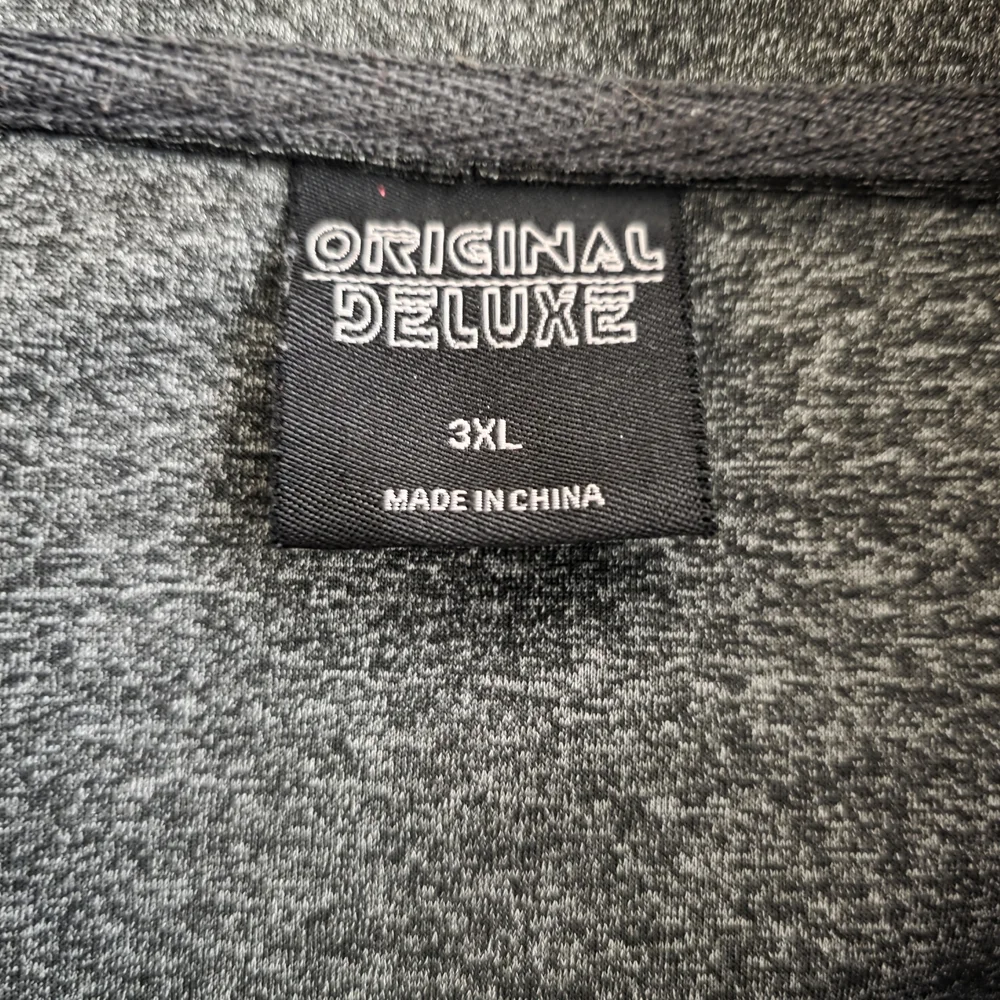 * Original Deluxe Charcoal Zip-Up Lightweight, Full-zip Heather Grey Jacket 3XL